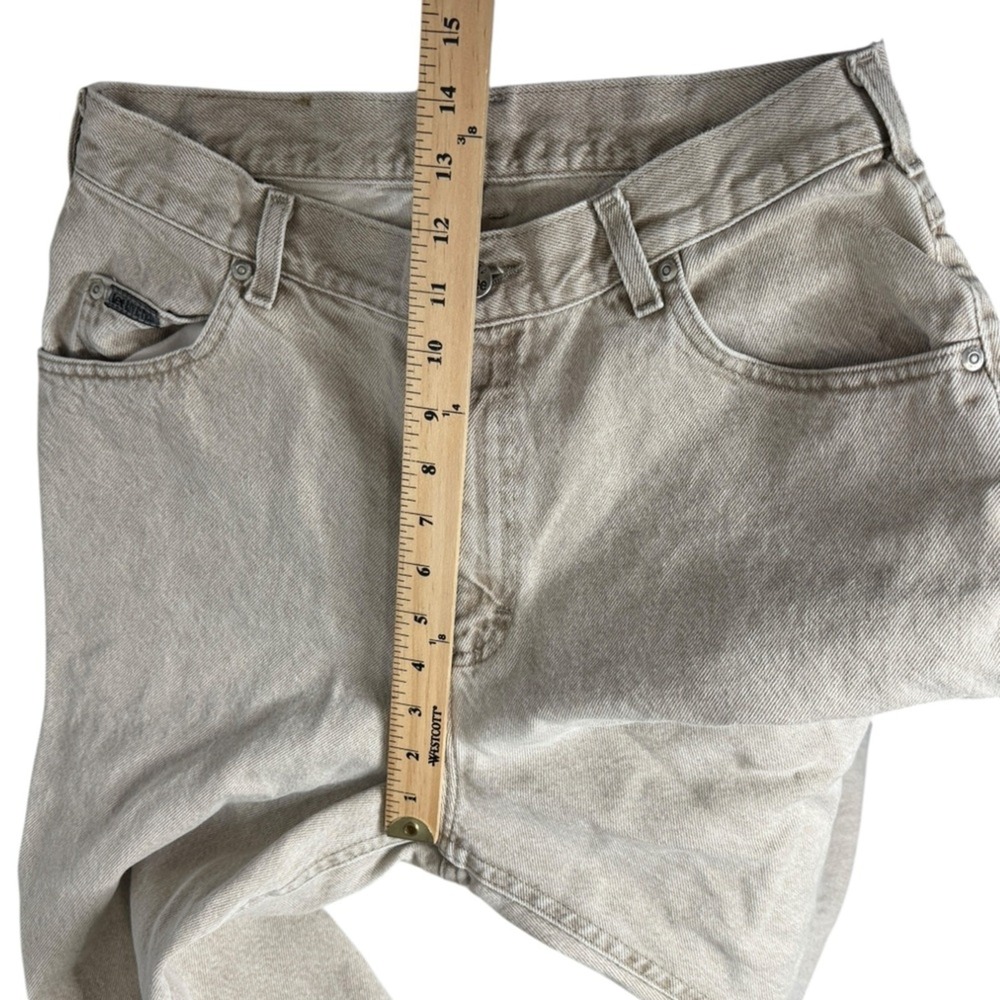 Vintage Lee Riveted High Rise Tan Jeans Denim Pants Women's Size 14 - Picture 7 of 10
